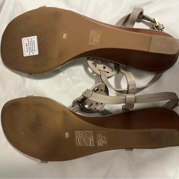 Tory Burch Gray Miller wedge heel sandal size 9 - Picture 5 of 5